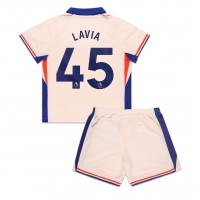 Camisa de time de futebol Chelsea Romeo Lavia #45 Replicas 2º Equipamento Infantil 2024-25 Manga Curta (+ Calças curtas)